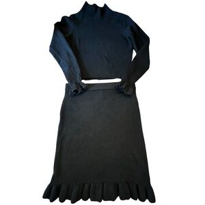 Women’s BCBG Paris Black Skirt Set in Size Medium.